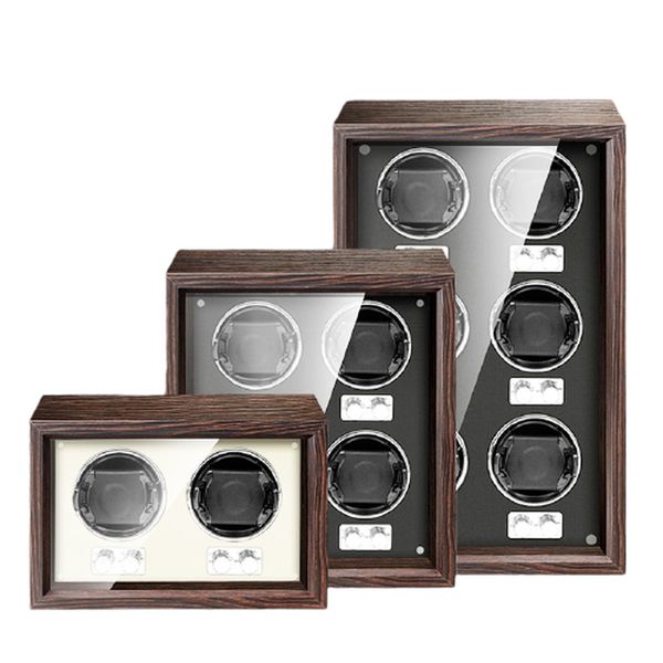 

shaking watch mechanical watch watch roll case automatic winding swirls horse box transducer solid wood display (the logistics price pls con, Black;green