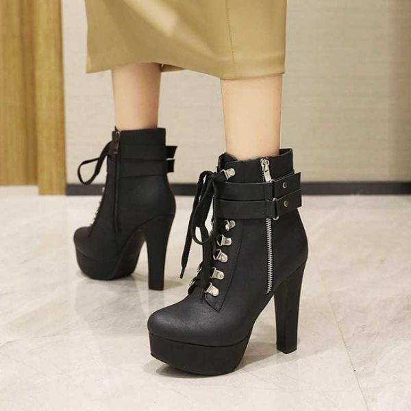 

boots 2021 women's autumn shoes soft in leather ol casual fashion, Black