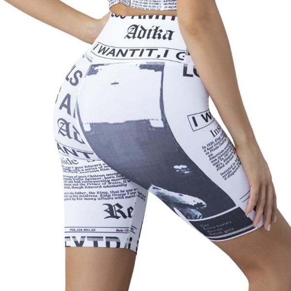 

european and american peach hip yoga pants gym running women's fitness shorts capris, White;black