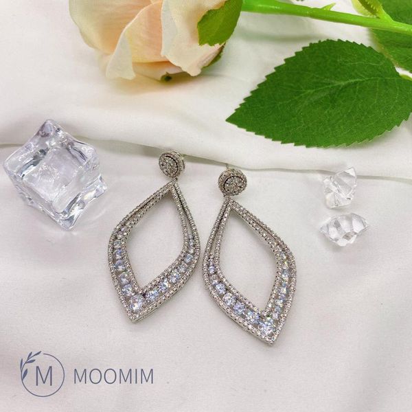 

dangle & chandelier classic micro inlay cubic zirconia earrings s925 silver pin elegant exquisite unique evening party wedding bridal jewelr