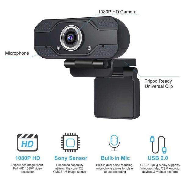 

webcams 2021 portable webcam 1080p full hd web camera built-in microphone rotatable usb plug cam for pc computer mac lapdesktop