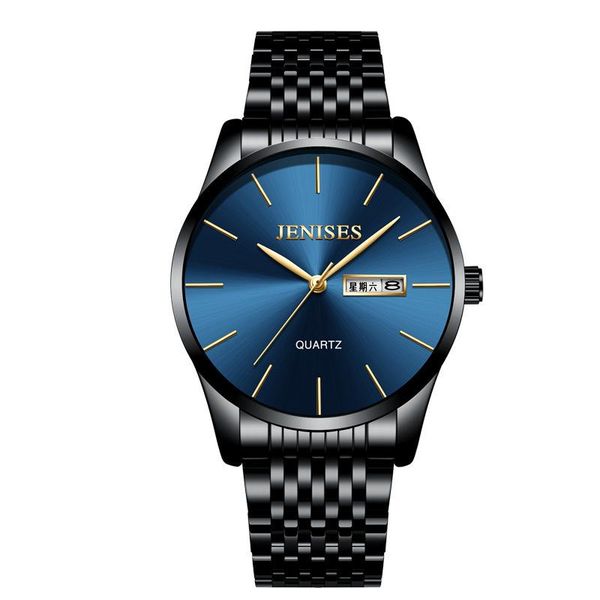 

wristwatches men's quartz watch leisure business fine steel band, Slivery;brown