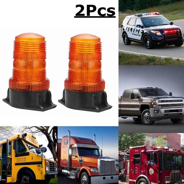 

emergency lights 2x tractor truck flashing warning light school bus 30 led beacon rotating strobe traffice safety signal lamp