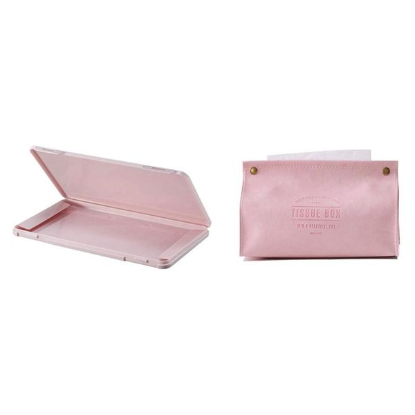 

pcs container towel napkin tissue holder & 1 mask case storage box boxes napkins