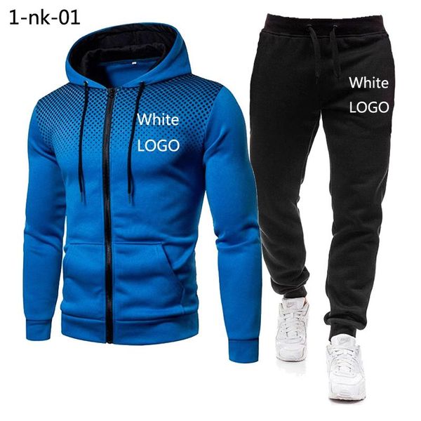 

men's hoodies & sweatshirts 2 piece tracksuit sportswear hoodie and pants zipper sweatshirt autumn winter, Black