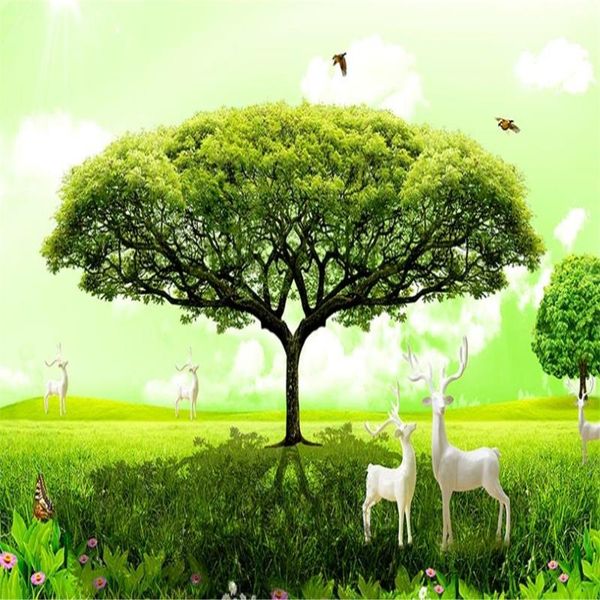 

wallpapers green scenery 3d beautiful modern wallpaper for living room