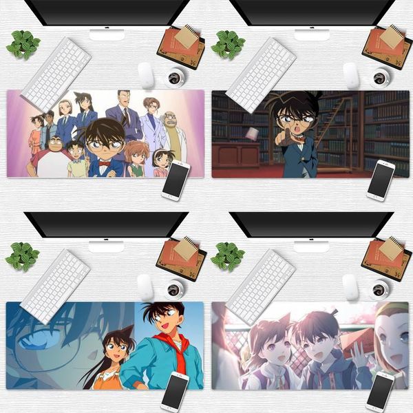 

mouse pads & wrist rests detective conan customized computer anime mat desk table gamer office work large mousepad mats non-slip lapcush