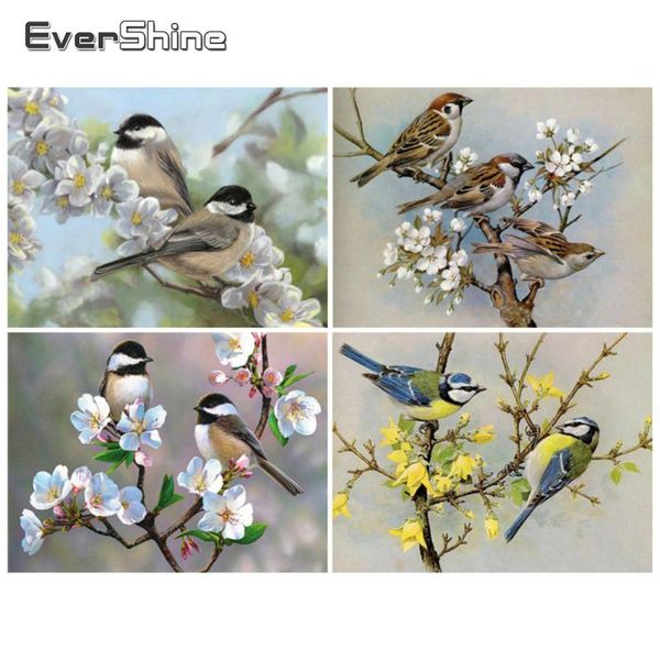 

diamond painting evershine diy full square animal cross stitch embroidery bird picture rhinestones handmade hobby gift