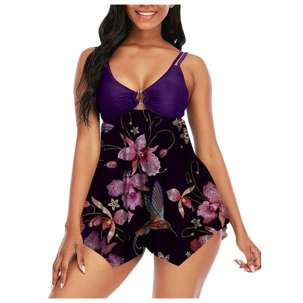 

women's swimwear flower printed bikini bikinis set women push-up swimsuit two-pieces biquini bathing suit bather beachwear, White;black