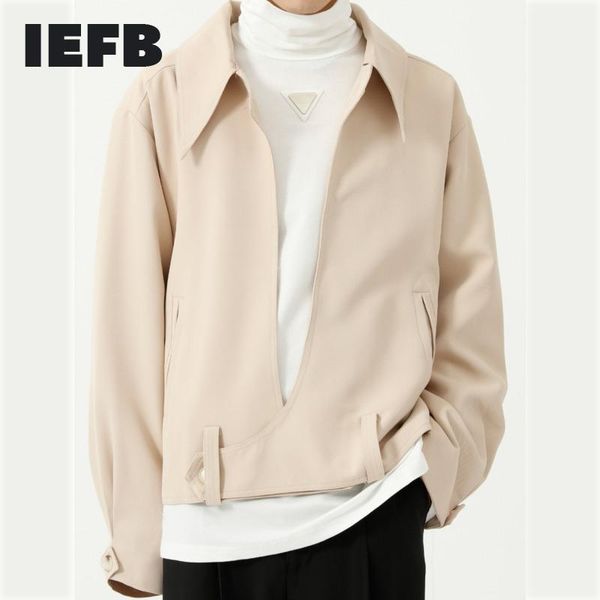 

men's jackets iefb 2021 autumn korean style loose fashion lapel two buttons solid simple design casual jacket coat ins trends 9d0175, Black;brown