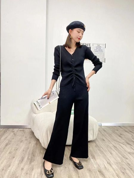 

women's two piece pants st005 wide-legged trouser suit, White