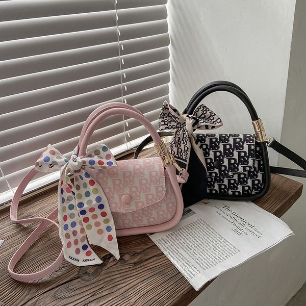 

design handbag this year's popular silk scarf women's 2021 new texture fashion sense net red foreign style portable messenger bag