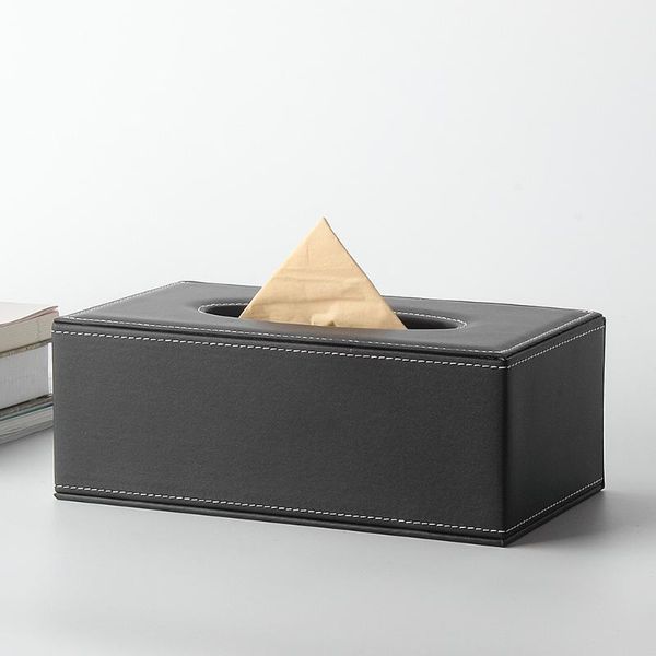 

tissue boxes & napkins home pu leather large anti-moisture rectangular paper napkin box case household office holder 25x14x9.5cm