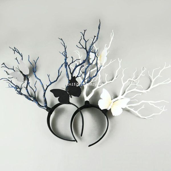 

hair clips & barrettes gothic antler headdress deer horn tree branches headband po props jewelry dropship, Golden;silver