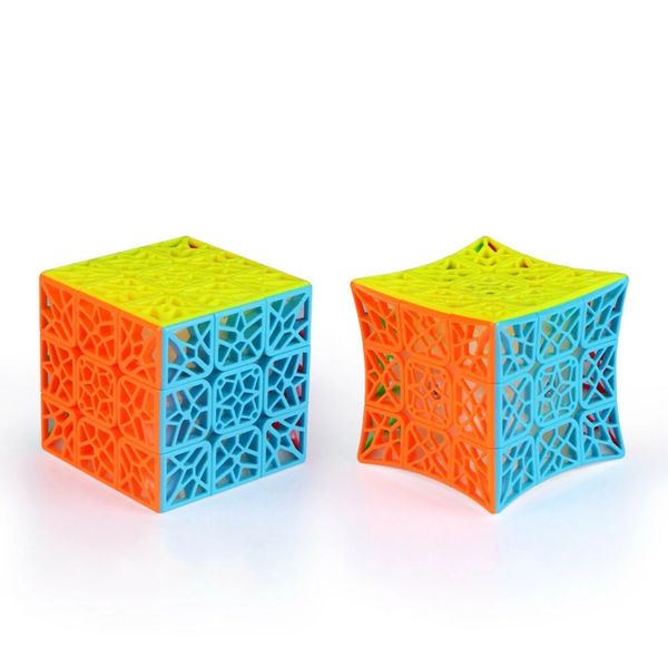 QY DNA Cubo Magico di Terzo Ordine Piatto o Concavo Puzzle Creativo Unico Cubo Magico per Bambini Vuoti