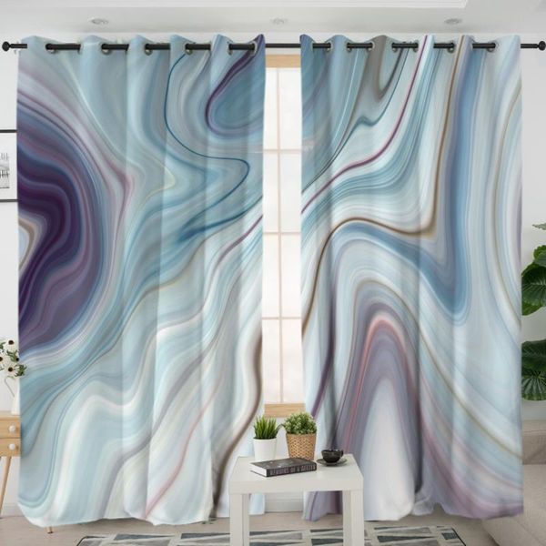 

curtain & drapes blue marble 3d window curtains cortinas de dormitorio strip print room home decor rideau fenetre cotinas salon