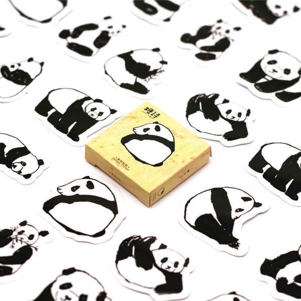 

6Pieces/Lot 40pcs/box Giant Panda Notebook Stickers Pack Posted It Kawaii Planner Scrapbooking Sticky Stationery Escolar School Supplies