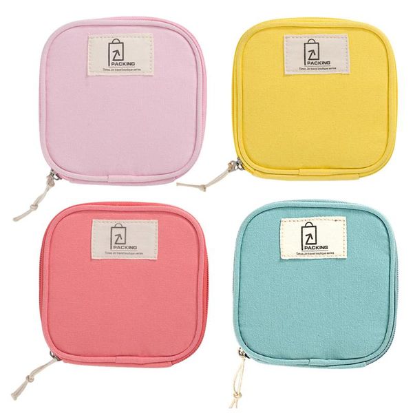 

storage bags 4pcs travel cosmetic portable lipsticks sanitary napkin