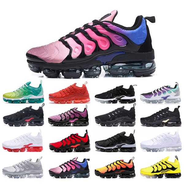 

tn plus running shoes man woman triple white sunset lemon lime black shark tooth aurora green blue fury cool grey hyper violet bumblebee siz