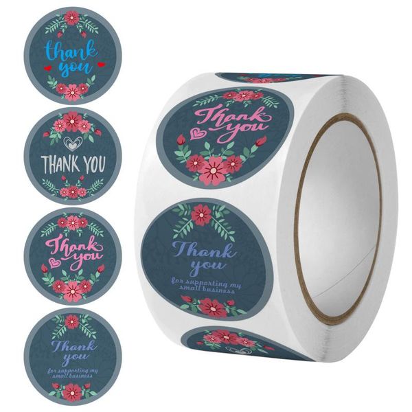 

gift wrap 500pcs/roll round 25mm 38mm christmas sticker thank you sealing wedding party package supplies