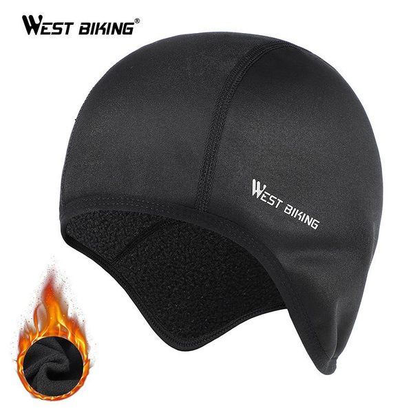 

running skiing motocycle riding hat men women bike cycling headwear winter cap windproof thermal m471 caps & masks, Black