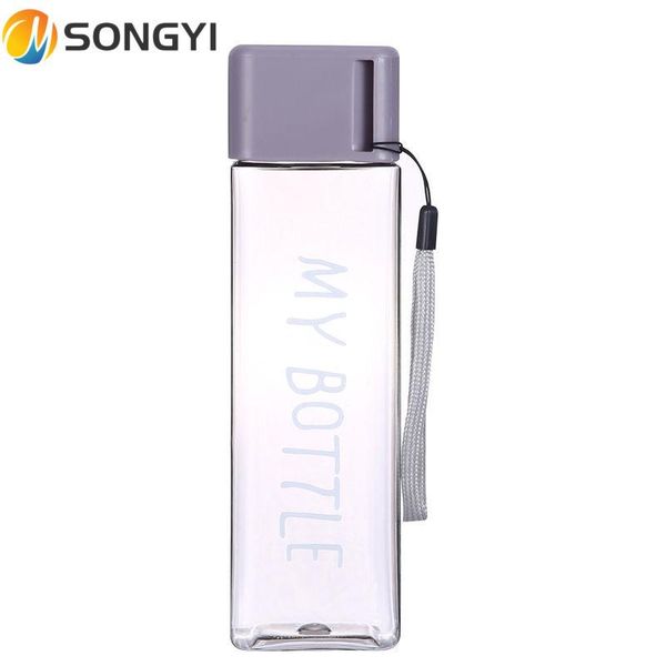 

bicycle accessories portable plastic water bottle simple square cup fashion gym sports riding kettle s256 bottles & cages