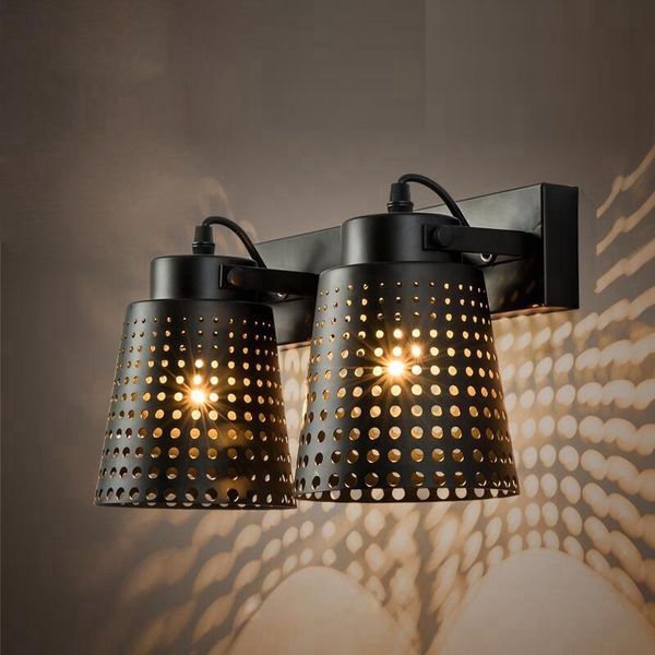 

wall lamp loft industrial retro iron wrought steering light bedside corridor living room