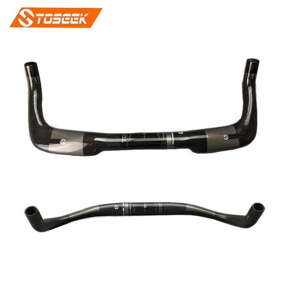 

bike handlebars &components toseek 3k carbon handlebar 31.8mm road handle bar triathlon bullhorn cycling parts 400/420/440mm