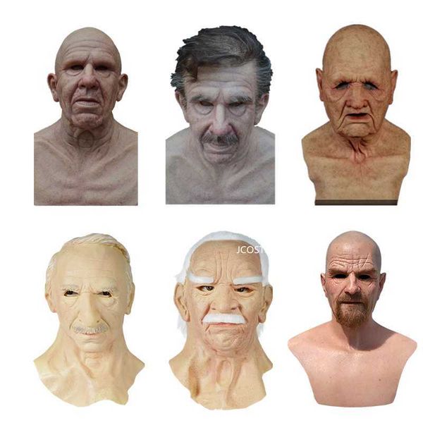 

man mask halloween another me elder full latex cosplay holiday creepy party supersoft old man supersoft mask