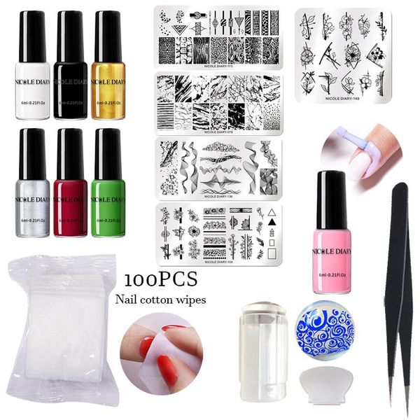 

black white nail stamping polish varnish flower snake art plate stamp plates peel off latex tape liquid