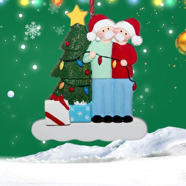 

christmas decorations diy hanging ornaments exquisite snowman outfit for family mask shape pendants party decor xmas supplies