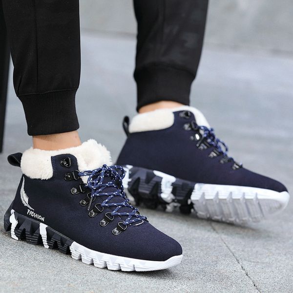 

boot winter comfortable man keep warm upper ankle wearproof slip casual male boots 996 c0p8, Black