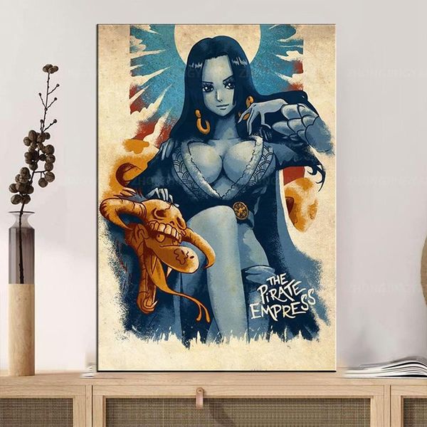 

paintings hd printed the pirate empress canvas painting wall art modular anime one piece poster home decor living room pictures framework