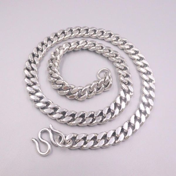 

chains pure 925 sterling silver chain width 12mm curb link necklace 60cm / 245g for man lucky gift