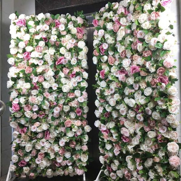 

decorative flowers & wreaths spr wedding green leaf silk rose artificial flower invitations backdrop walls for home decor