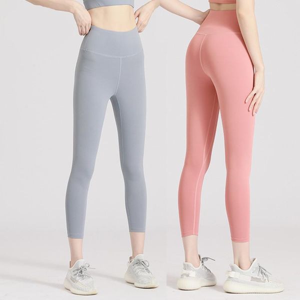

yoga outfit high waist fitness women pants solid color slim stretchy sport push up leggings femme gym clothes activewear