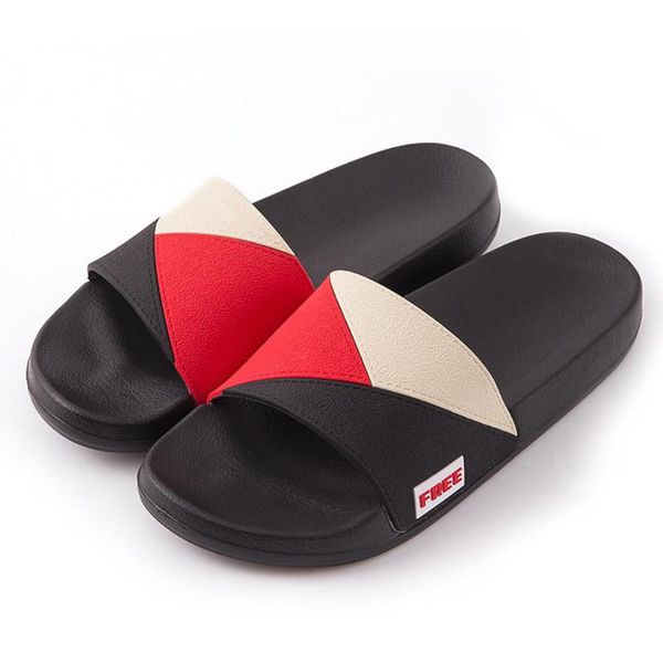 

slippers men casual couples mixed colors non-slip slides bathroom summer sandals soft sole flip flops man #3, Black