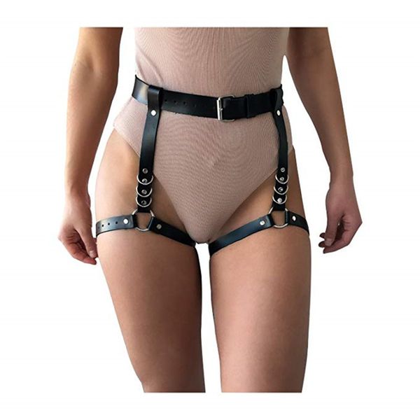 

leather personalized rivet personalized decoration belt leg ring accessories belt, Black;brown