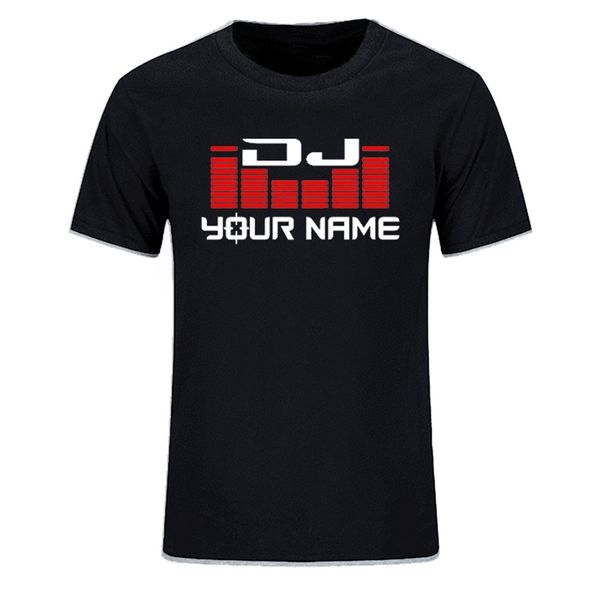 

custom personalized surname diy t-shirt men women dj your name t shirts hip hop tshirt cotton summer for man tees eu size 210707, White;black