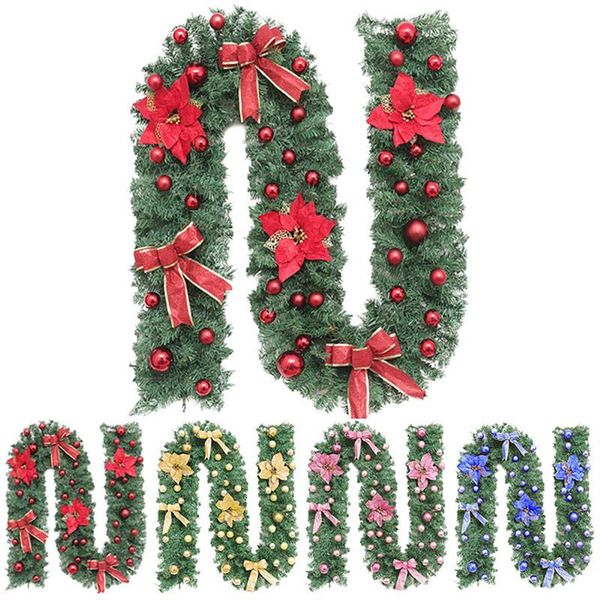 

decorative flowers & wreaths 1pc simulation plants fashion christmas garland artificial 9ft xmas festival party supplies for