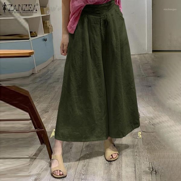 

back elastic waist maxi trousers women's autumn vintage wide leg pants casual solid pleated side pock plus size 5xl & capris, Black;white