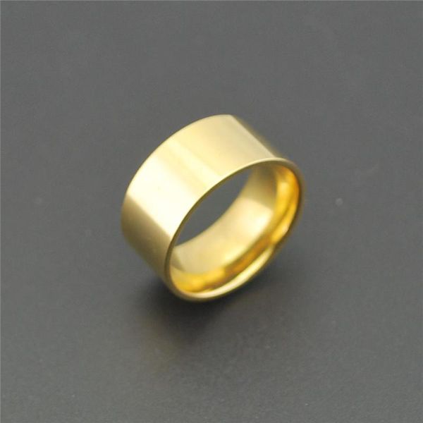 

wedding rings vintage classic 10mm stainless steel finger ring for women bulk items fashion band engagement men christmas jewelry, Slivery;golden