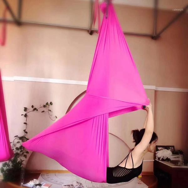 

7*2.8m yoga hammock solid anti gravity inversion air swing aerial full set 23 colors traction touch device1