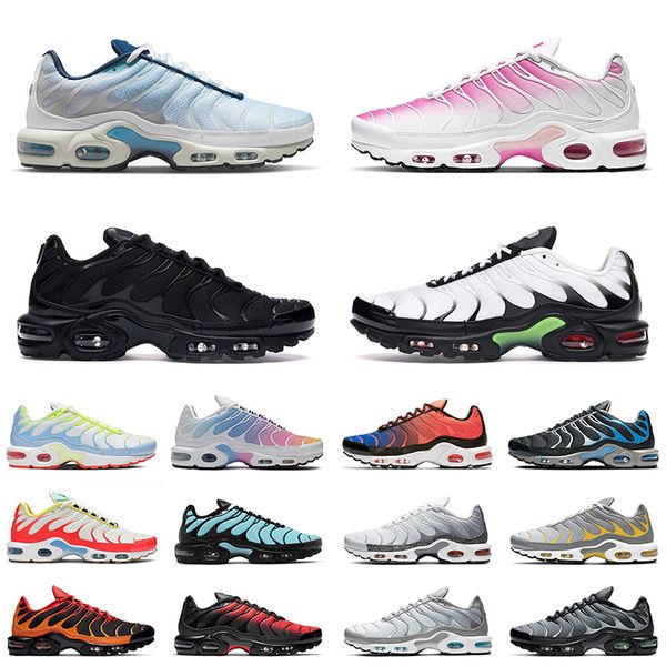 

tn plus men women running shoes trainers hyper blue rainbow crater triple white volt voltage purple mens outdoor sneakers