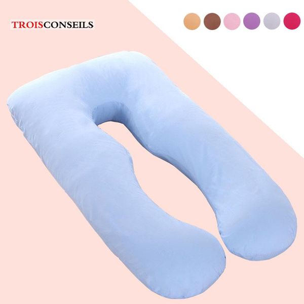 

shape pregnancy pillow full body cotton pillowcase maternity pillows for side sleeper women sleeping support bedding