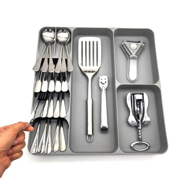 

kitchen storage & organization multipurpose cutlery box safe pp material non-slip base multi-layer drawer tableware organizer home tool