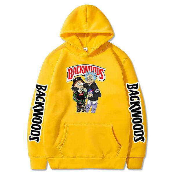 Novo Backwoods Masculino e Impresso Pulôver Hoodie Sportswear Estilo Coreano Roupas Casual Diversão para H0831