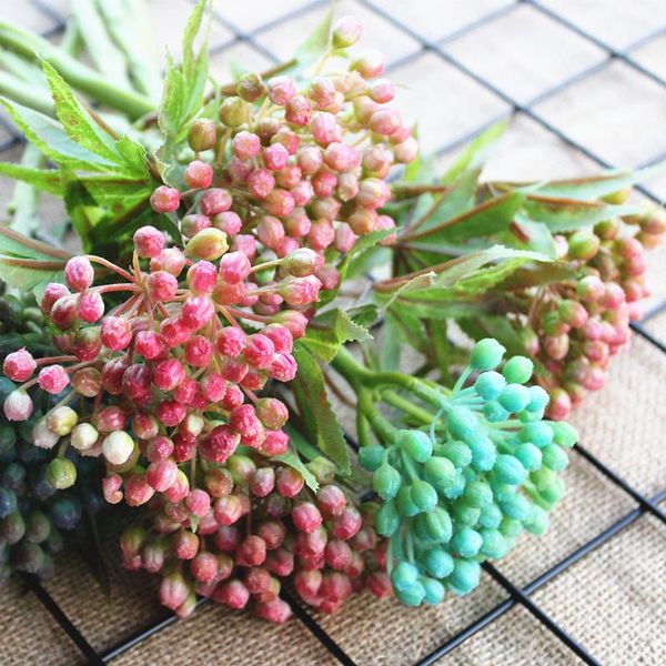 

decorative flowers & wreaths berry fruit short branch with leaves plante artificielle succulents plastic fake plants for home wedding floral