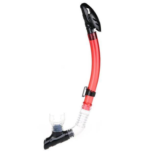 

pool & accessories scuba diving snorkeling dry silicone snorkel (red)