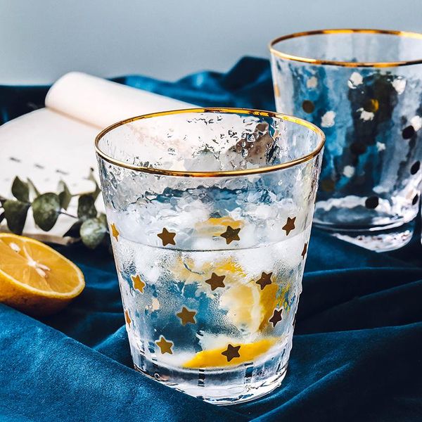 

wine glasses korean creative glass cup art modern water cute drink ripple yogurt dessert copos de vidro kitchen dining bar de50bl